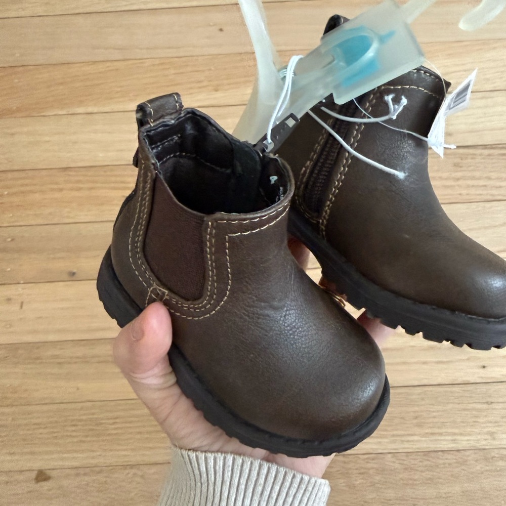 The Children's Place Dark Brown Baby Boy Boots - Size 4